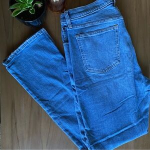 Abercrombie & Fitch Light Blue High Rise Jeans with Leg Slip